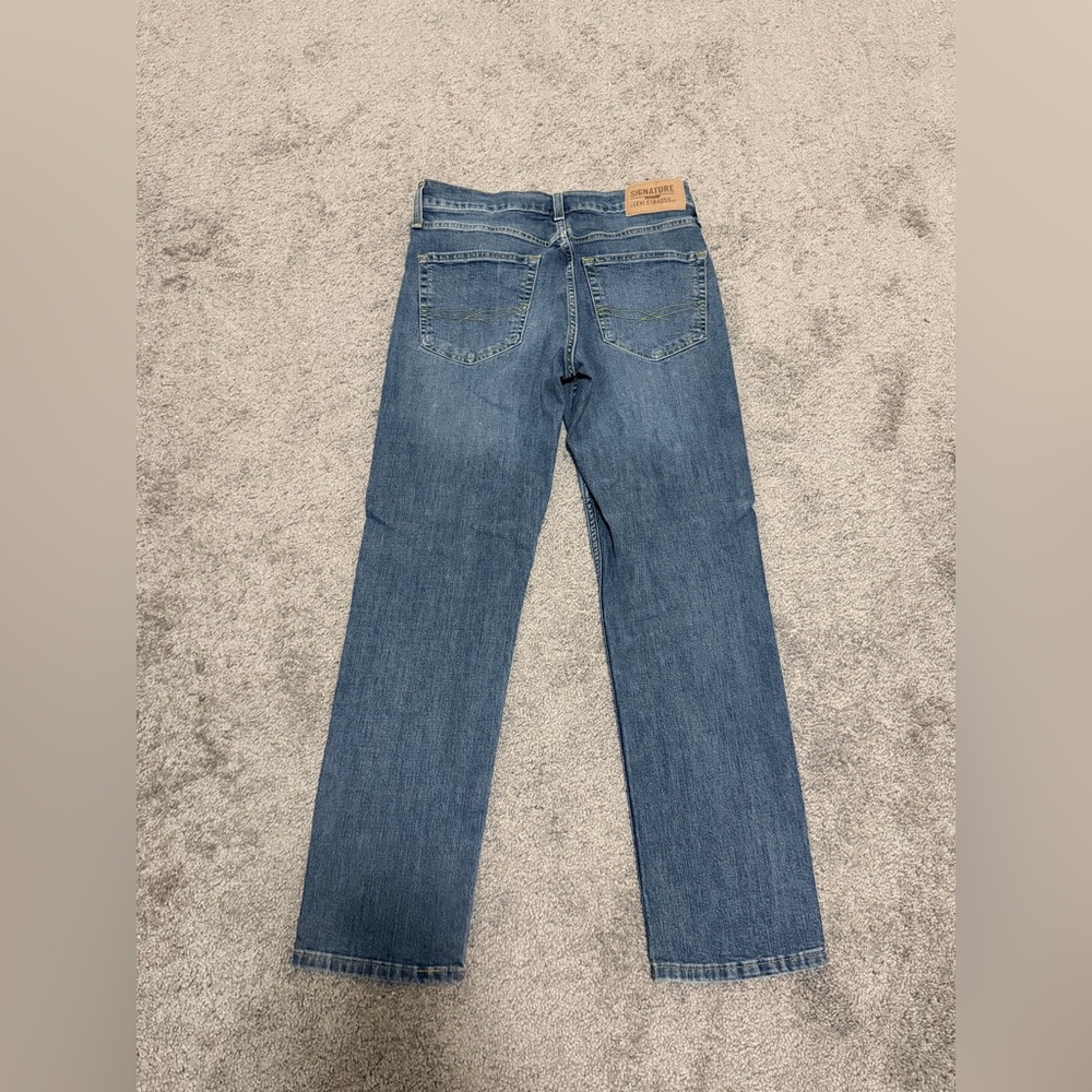 Signature by Levi Strauss Men’s Blue Straight Leg Jeans - Picture 5 of 7